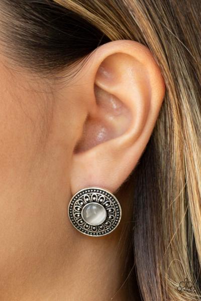 Fine Flora - White Post Earring