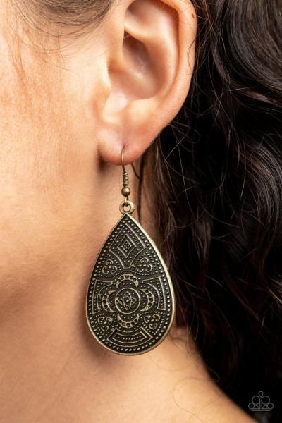 Tribal Takeover- Brass Earring