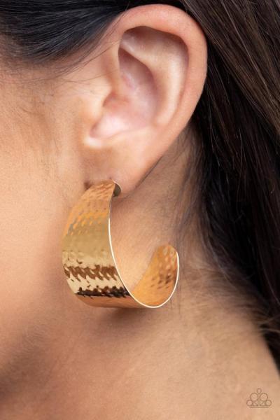 Flatten The Curve - Gold Hoop Earring