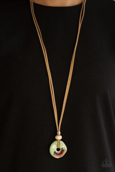 Primal Paradise - Green Necklace