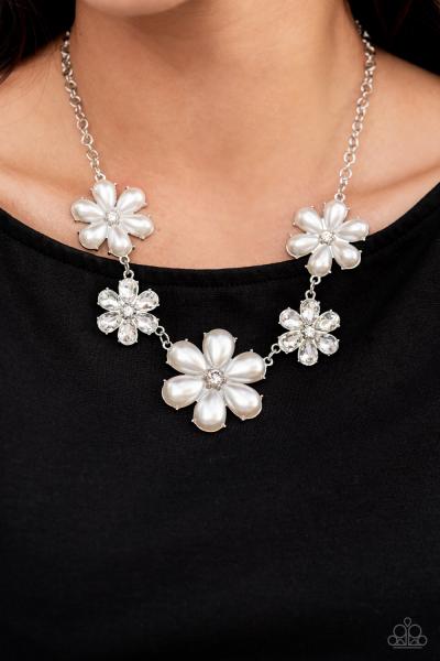 Fiercely Flowering - White Necklace (Life of the the Party Exclusive)