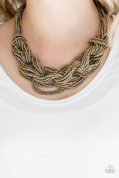 City Catwalk - Brass Necklace - Also in Silver
