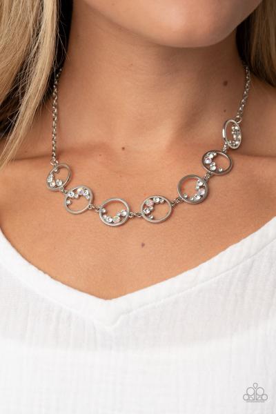 Blissfully Bubbly - White Multi Necklace
