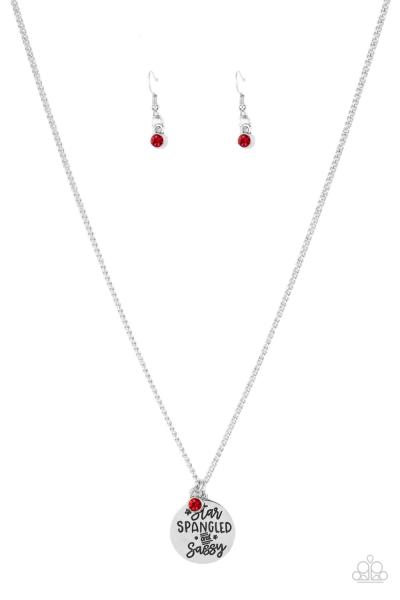 ​Star-Spangled Sass - Red Necklace
