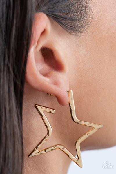 All-Star Attitude - Gold Star Earrings